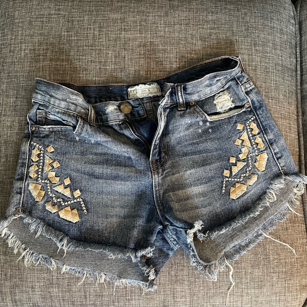 Free People Cutoff Jean Shorts